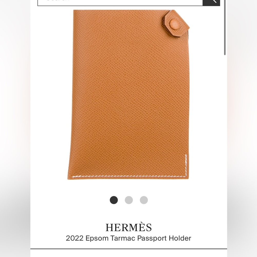 Hermes tarmac passport holder